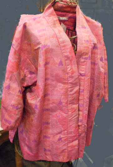 fuschia ikat silk jacket