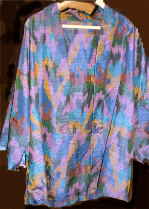 purple ikat silk  jacket